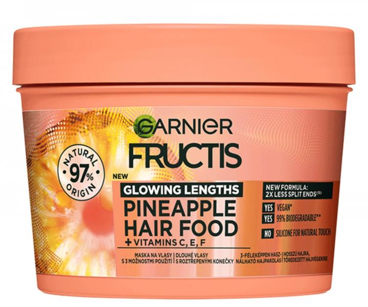 Rozjasujc maska pro dlouh vlasy Garnier Fructis Pineapple Hair Food 3 Usages Mask - 400 ml