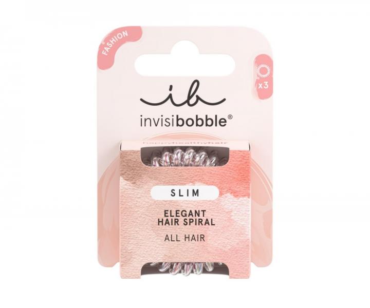 Tenk� spir�lov� gumi�ka do vlas� Invisibobble Slim Vanity Fairy - duhov�, 3 ks