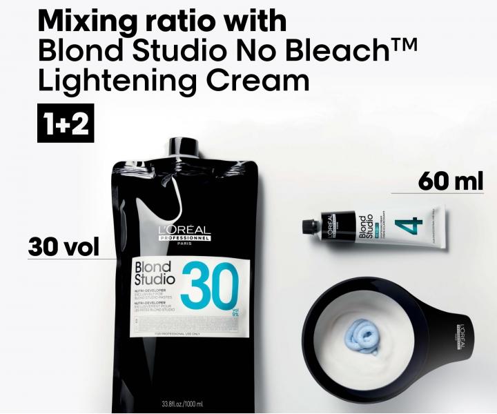 Zesv�tluj�c� kr�m na vlasy Lor�al Professionnel Blond Studio No Bleach Lightening Cream 4 - 60 ml