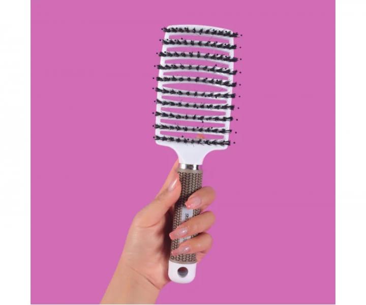 Kart�� na roz�es�v�n� a fouk�n� vlas� s kan��mi a nylonov�mi �t�tinami Sister Young Zoco Hair Brush - b�l�
