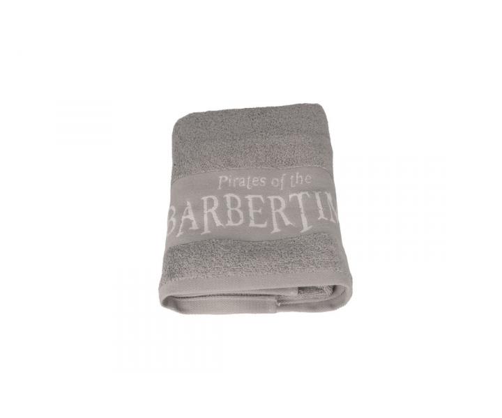 Bavlněný ručník Pirates of the Barbertime Towel With Barbertime Logo 50 x 90 cm - šedý