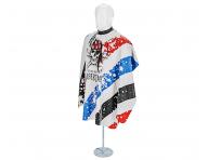 Pánská pláštěnka na stříhání vlasů a vousů Barbertime Banded Pro Barber Cape XL - bílá
