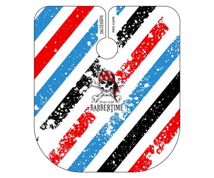 Pánská pláštěnka na stříhání vlasů a vousů Barbertime Banded Pro Barber Cape XL - bílá