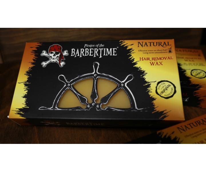 Depilační vosk Pirates of the Barbertime Hard Removal Wax Natural - žlutý, 500 g