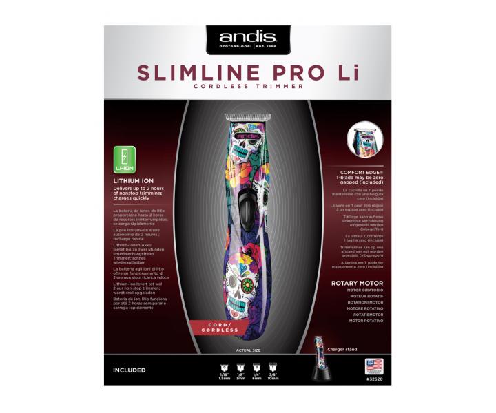 Profesionální strojek na vlasy Andis Slimline Pro Li Sugar Skull Design