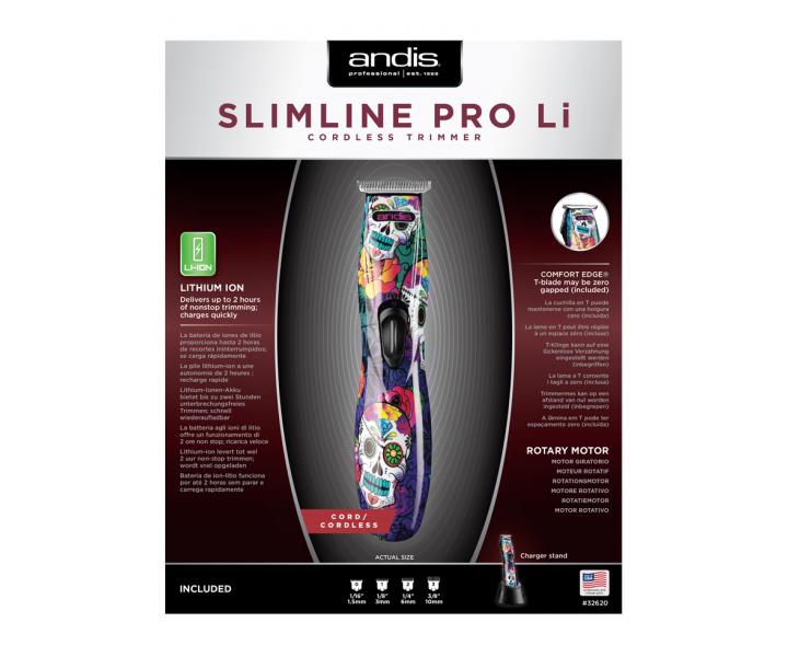 Profesionln strojek na vlasy Andis Slimline Pro Li Sugar Skull Design