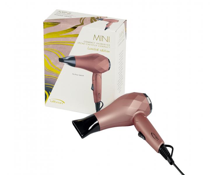 Mini fén na vlasy Ultron Mini Limited Edition, růžový - 1000W
