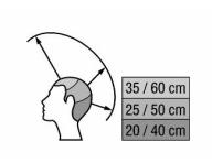 Cvičná hlava dámská s přírodními vlasy ELENA 60, Original Best Buy - hnědé 20 - 50 cm - bez obalu