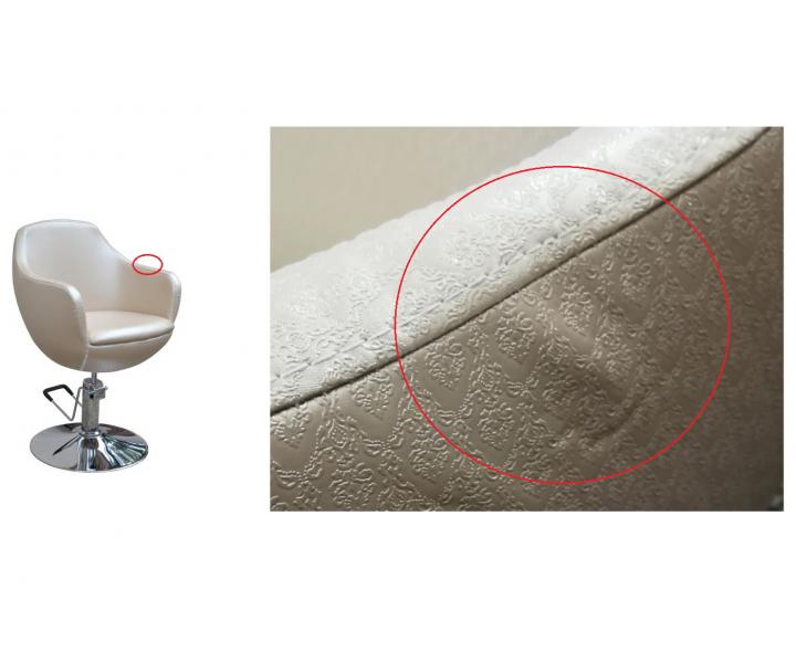 Kadeřnické křeslo Detail Bella - béžové (86) - II. jakost - promáčklá područka