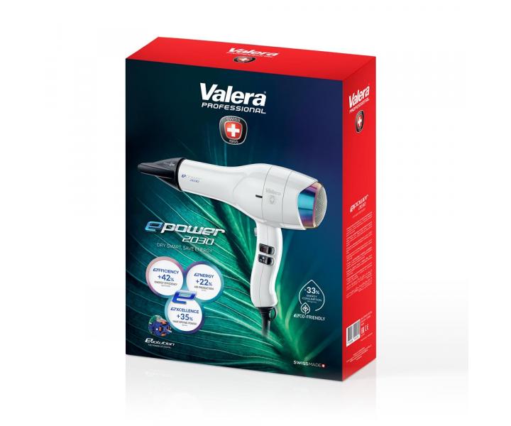 Profesionální fén na vlasy Valera ePower 2030 eQ - 1600 W, bílý