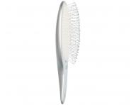 Kartáč na rozčesávání vlasů s nylonovými štětinami Olivia Garden Curve - stříbrný