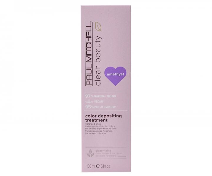 Vyživující barvicí maska Paul Mitchell Clean Beauty Color Depositing Treatment - fialová, 150 ml