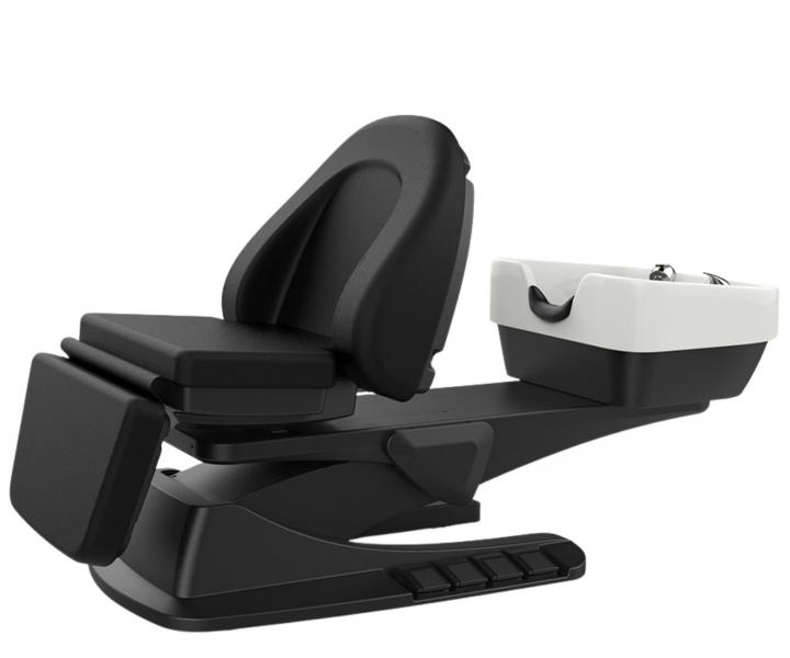 Luxusn� kade�nick� elektricky polohovateln� myc� box SilverFox 6001 - �ern�, b�l� umyvadlo