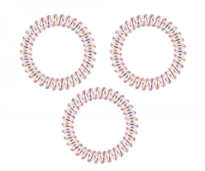 Tenk� spir�lov� gumi�ka do vlas� Invisibobble Slim Vanity Fairy - duhov�, 3 ks