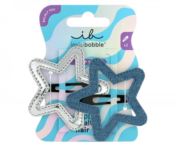 Sponky do vlasů pukačky Invisibobble Clipstar Starlight Serenade - 2 ks