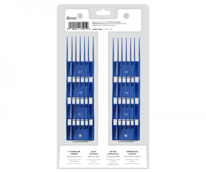 Univerzální sada náhradních nástavců Andis Large Comb Set - 8 ks