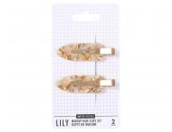 Spony do vlas� s podlo�kami Sister Young Lily Makeup Hair Clips Set - 6 cm, 2 ks