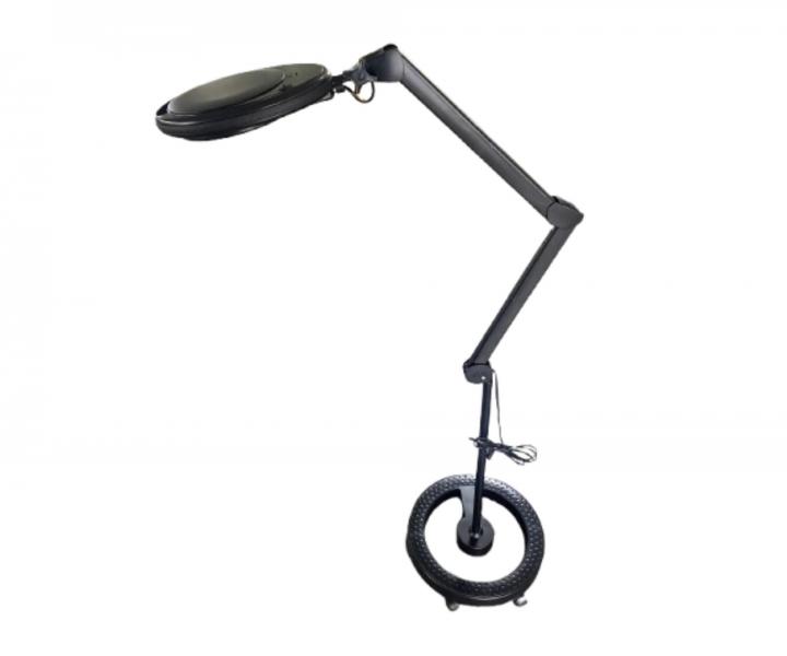 Zv�t�ovac� lupa s LED lampou na stojanu i s uchycen�m na st�l Weelko Mega+ Black - 5 dioptri�