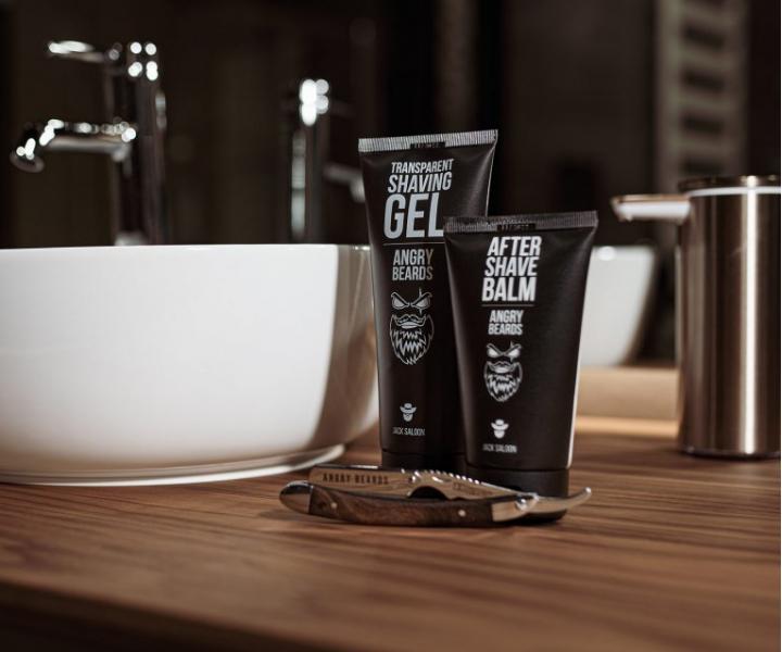 Transparentní gel na holení Angry Beards Transparent Shaving Gel Jack Saloon - 250 ml