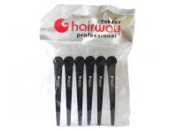 Karbonov klipsy do vlas Hairway - 11,5 cm, ern - 6 ks
