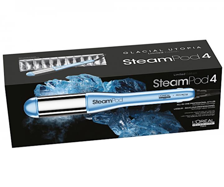 Parní žehlička na vlasy Loréal Professionnel SteamPod 4 Glacial Utopia - metalická světle modrá