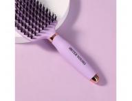 Kart�� na roz�es�v�n� a fouk�n� vlas� s kan��mi a nylonov�mi �t�tinami Sister Young Ovia Hair Brush - fialov�