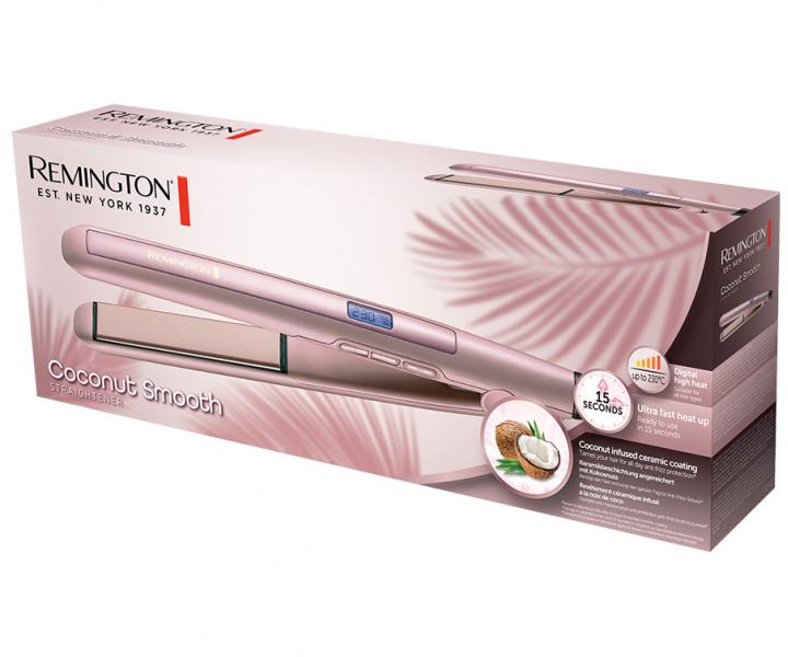 Žehlička na vlasy Remington Coconut Smooth - růžová