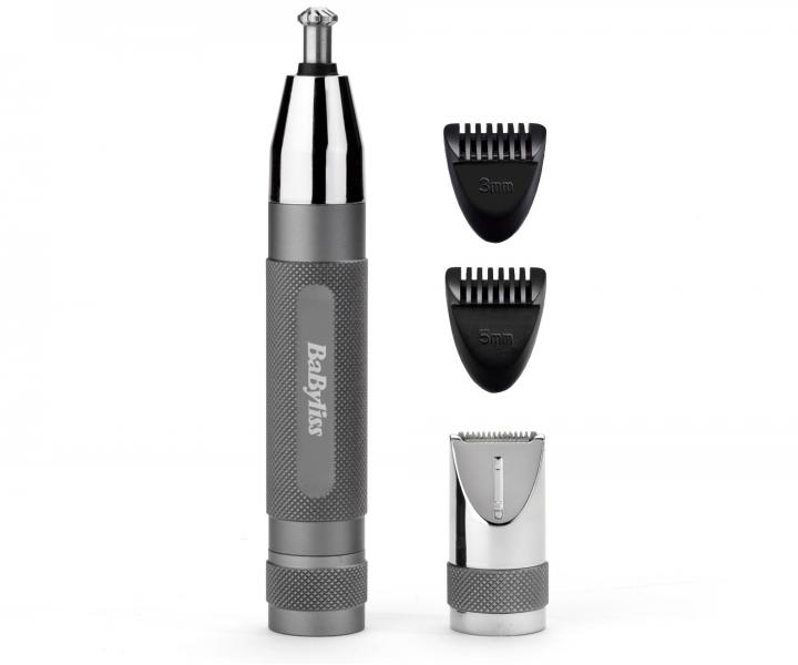 Multifunkční zastřihovač ušních a nosních chloupků BaByliss Ultimate Precision E116E- stříbrný