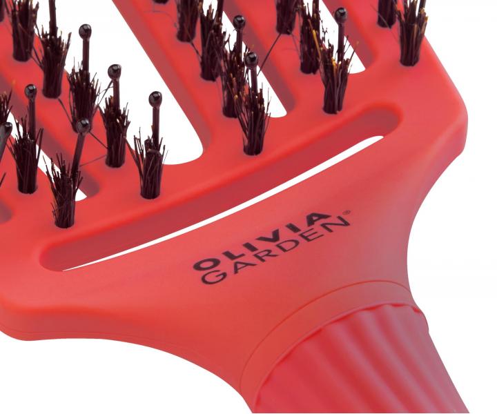 Kartáč Olivia Garden Fingerbrush Combo Medium Red Confidence - světle červený