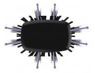 Čtverhranný foukací kartáč pro efekt plážových vln Wet Brush Beach Waves Round Brush - černý