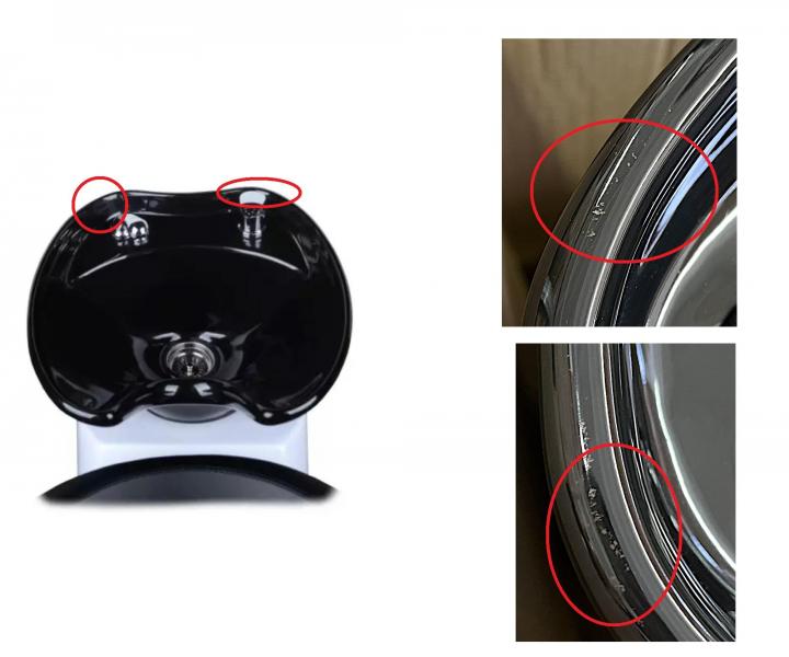Kadeřnický mycí box Detail Rio - černý - II. jakost - oděrka glazury