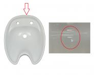 Umyvadlo pro mycí box, Detail DHS-0325w - keramické, bílé - II. jakost - vada glazury