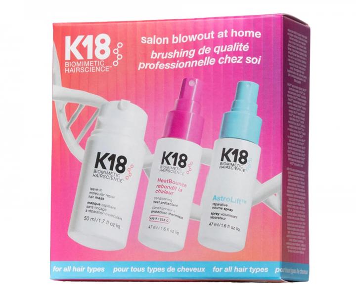 D�rkov� sada pro regeneraci, objem a ochranu vlas� K18 Salon Blowout At Home