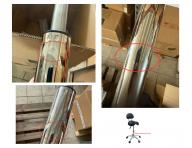 Taburet na kole�k�ch s op�rkou Detail T2 - �ern� (38) - II. jakost, po�kr�ban� p�st