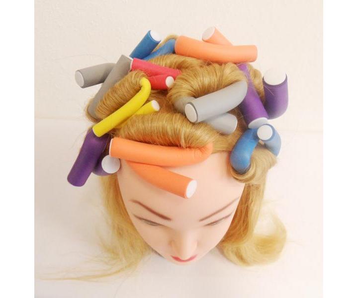 Ohebné natáčky Hairway pr.19 mm, 25 cm , 12 ks - šedé