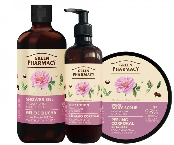 D�rkov� sada pro p��i o cel� t�lo s dama�skou r��� a bambuck�m m�slem Green Pharmacy