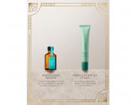 D�rkov� sada olejov� p��e a balz�mu na rty Moroccanoil The Shine Suite Moroccan Mint Tea Lip Balm Gift Set