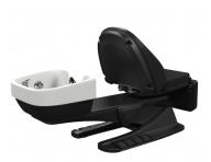 Luxusn� kade�nick� elektricky polohovateln� myc� box SilverFox 6001 - �ern�, b�l� umyvadlo