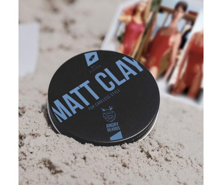 Matující jíl na vlasy Angry Beards Matt Clay Mič Bjukenen - 100 g