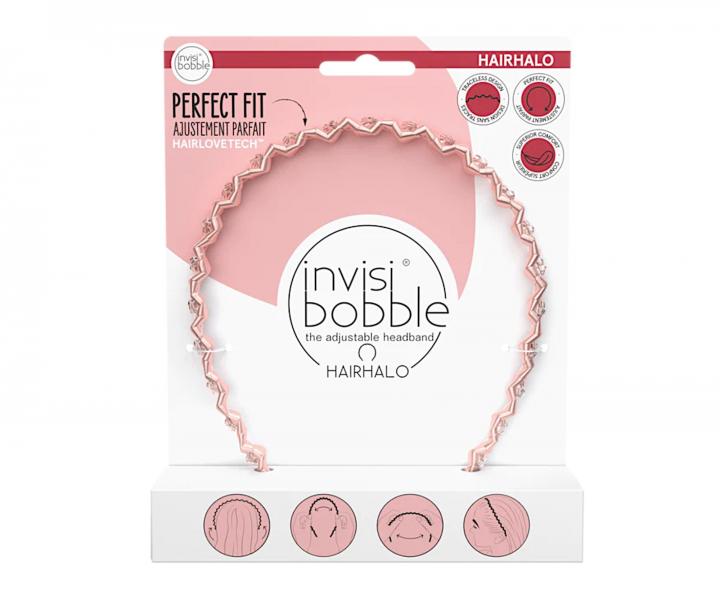 Čelenka do vlasů Invisibobble Hairhalo Pink Sparkle - růžová
