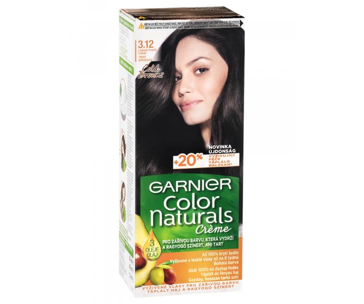 Permanentní barva Garnier Color Naturals 3.12 ledová tmavě hnědá