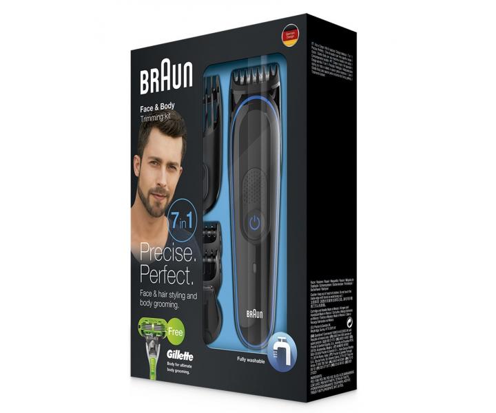 Zastřihovač pro celé tělo Braun MGK3040 - černý + zdarma holící strojek Gillette Body