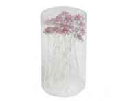 Svatební vlásenka růžička s kamínky 19ks - světle růžová