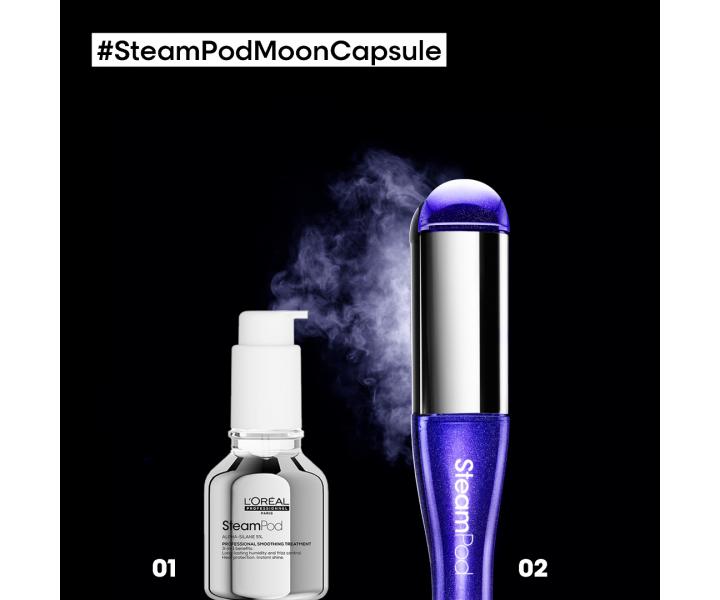 Parní žehlička na vlasy Loréal Professionnel SteamPod 4 Moon Capsule - metalická fialová