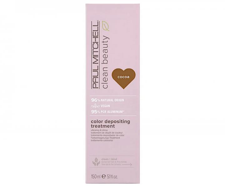 Vyživující barvicí maska Paul Mitchell Clean Beauty Color Depositing Treatment - kakaová, 150 ml