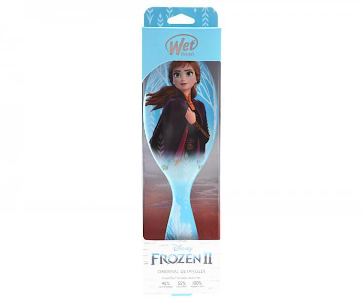 Kartáč na rozčesávání vlasů Wet Brush Original Detangler Frozen II Anna - světle modrý
