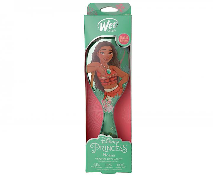 Kart na rozesvn vlas Wet Brush Original Detangler Disney Princess Moana - tyrkysov