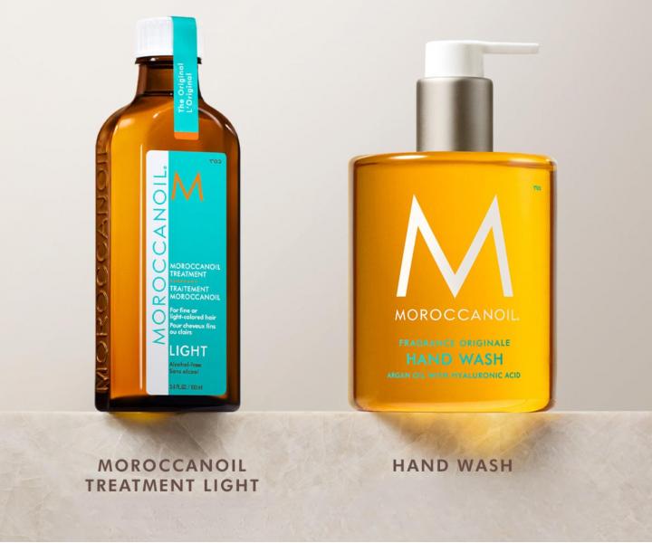 D�rkov� sada lehk� olejov� p��e Moroccanoil Treatment Light Hair & Hand Heroes + tekut� m�dlo na ruce Moroccanoil zdarma