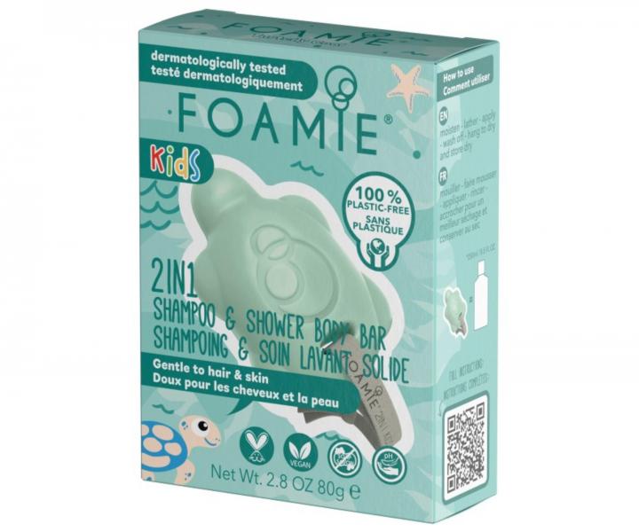 Tuh� sprchov� p��e pro d�ti Foamie Kids 2in1 Shampoo & Shower Body Bar Mango & Coconut - 80 g