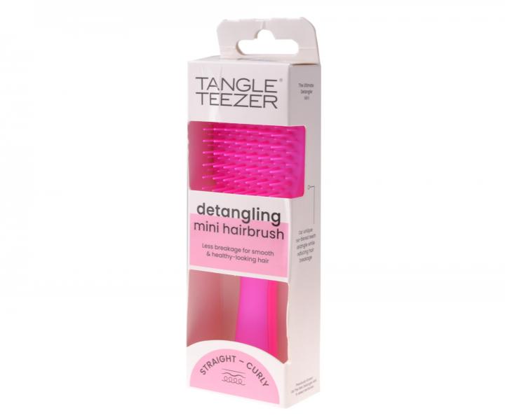 Cestovní kartáč na rozčesávání vlasů Tangle Teezer Ultimate Detangler Mini Dopamine Pink - růžový
